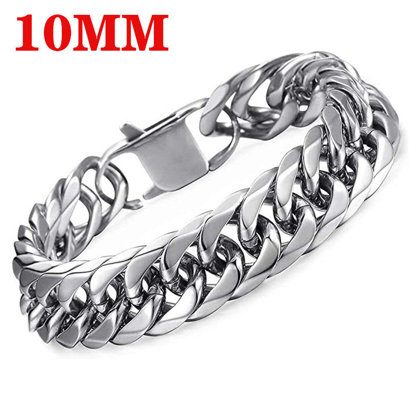 Square Buckle Cuban Chain Bracelet