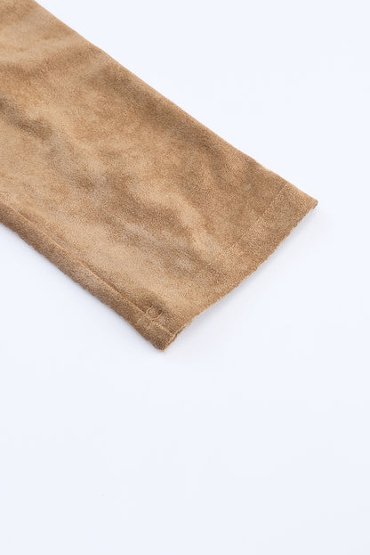 Jungle Mid Rise Faux Suede Skinny Leggings
