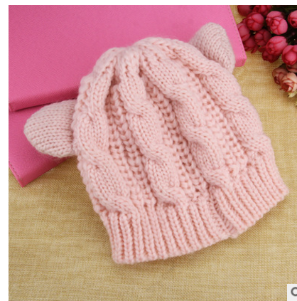 Kitty Cat Ears Knitt Cap / Beanie for Winter