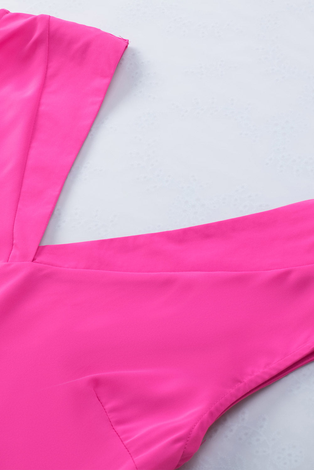 Pleated Backless V Neck Sleeveless Shirt