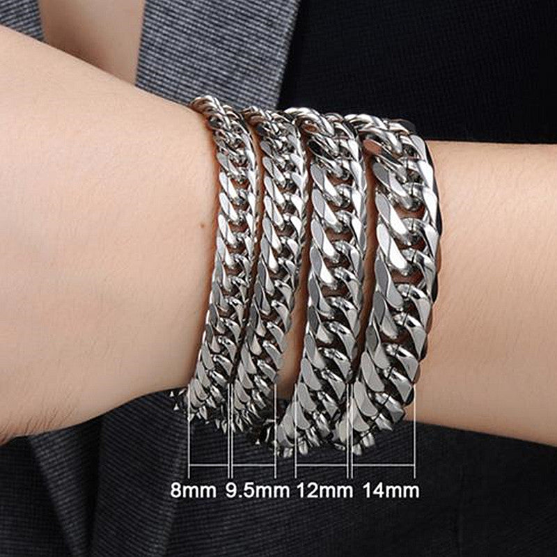 Square Buckle Cuban Chain Bracelet