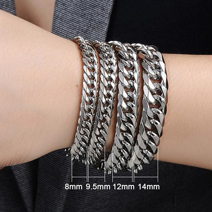 Square Buckle Cuban Chain Bracelet