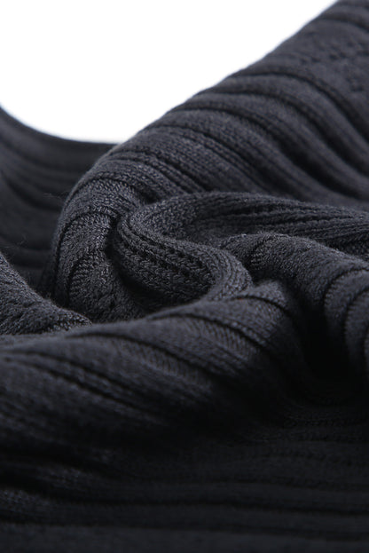 Casual Crew Neck Knit Crop Tank Top