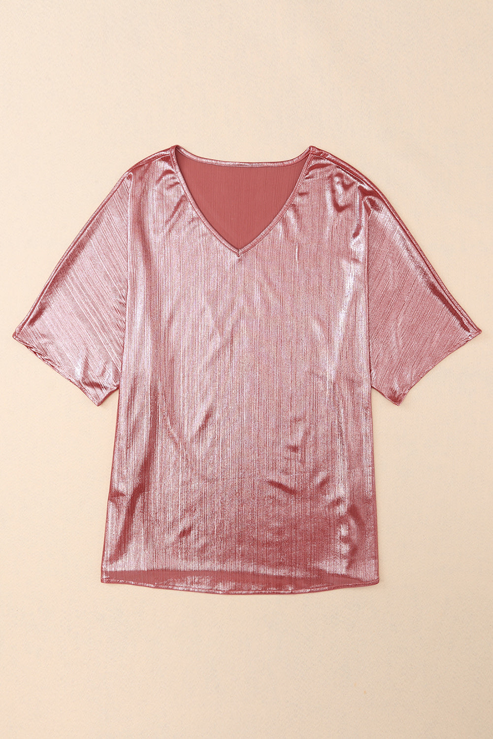 Textured Oversize Casual Tunic T Shirt