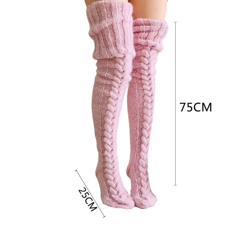 Winter Over-The-Knee Knitted Pile Socks