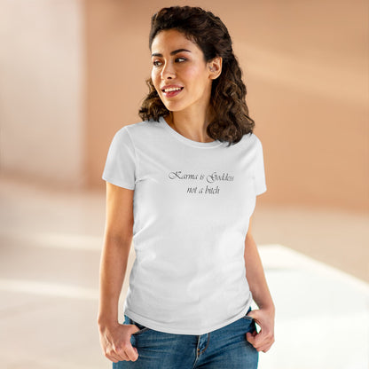 Karma on White Shirt - Hurtz Shirtz Collection