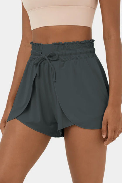 Frill High Waist Petal Wrap Swim Shorts