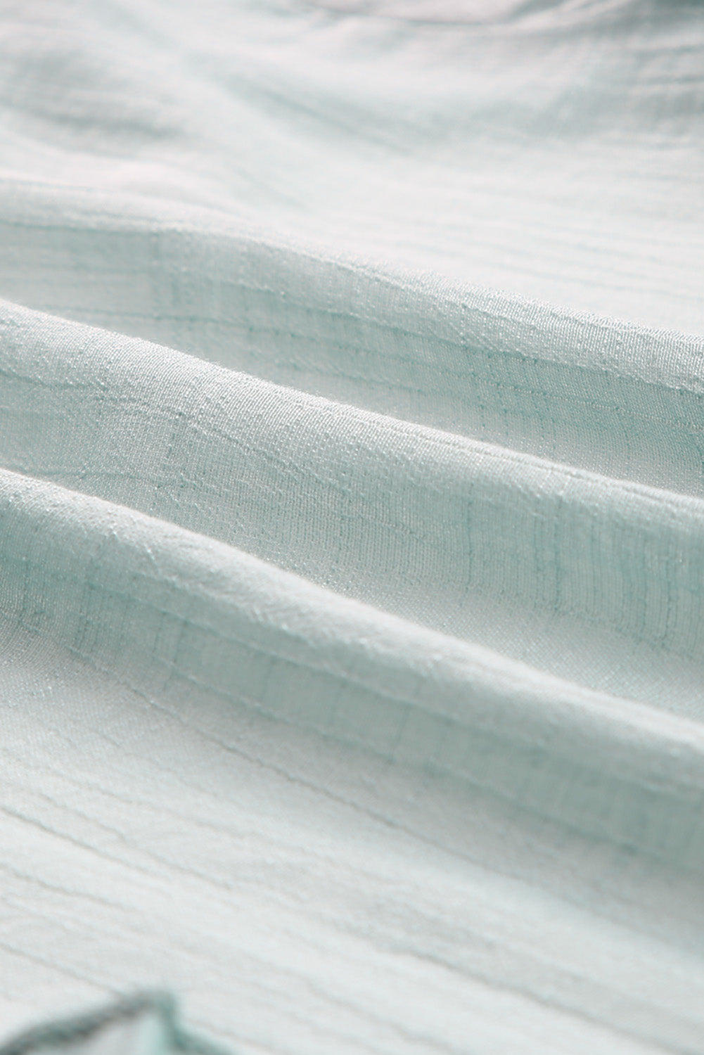 Green Ruffled Trim Short Sleeve Open Front Kimono