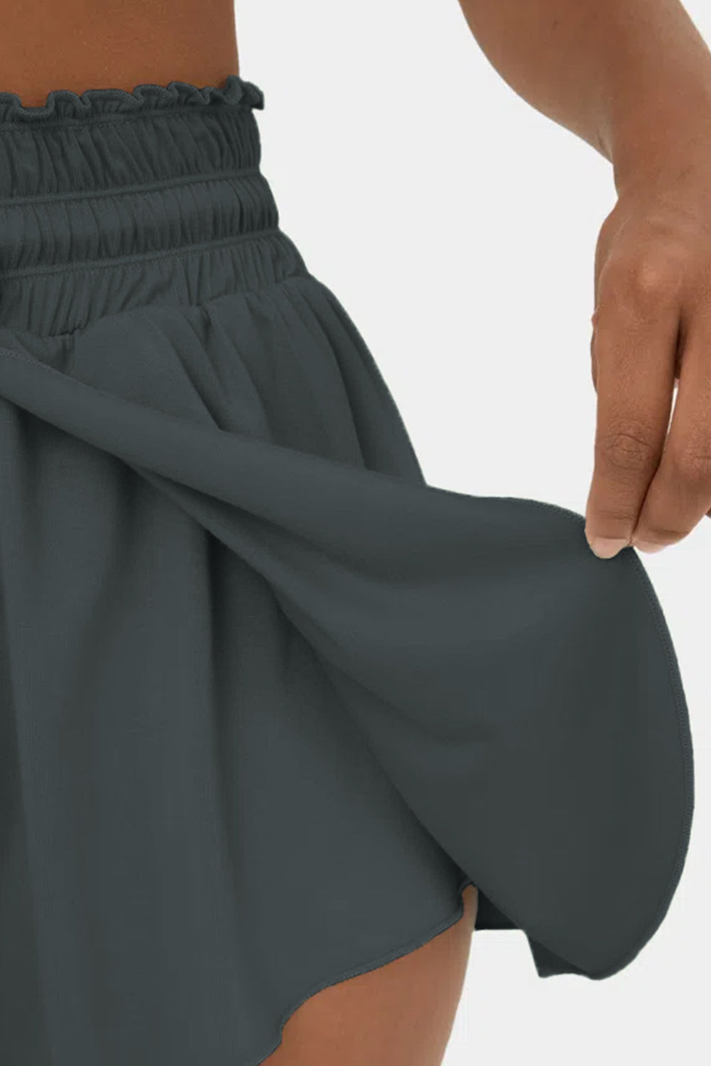 Frill High Waist Petal Wrap Swim Shorts