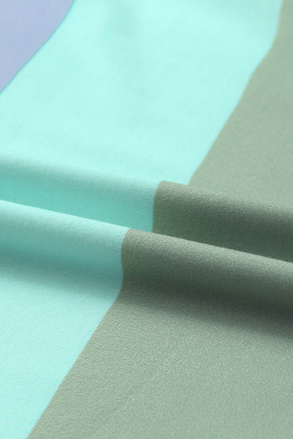 Multicolor Colorblock Striped Casual Tank Top