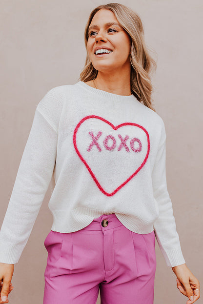 Heart XOXO Casual Knitted Sweater