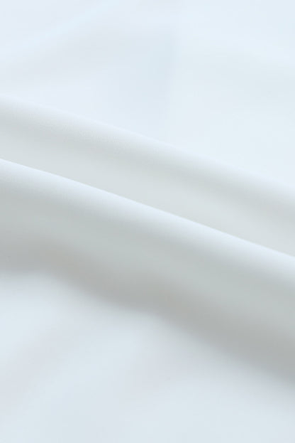 Pleated Backless V Neck Sleeveless Shirt