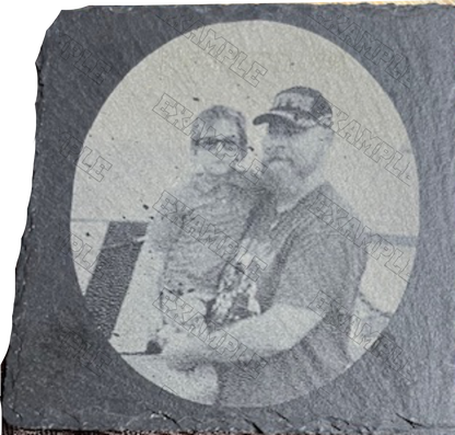 Custom Laser Photo Slate Coasters