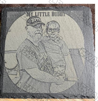 Custom Laser Photo Slate Coasters
