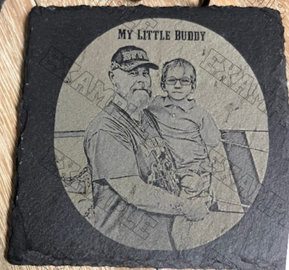 Custom Laser Photo Slate Coasters