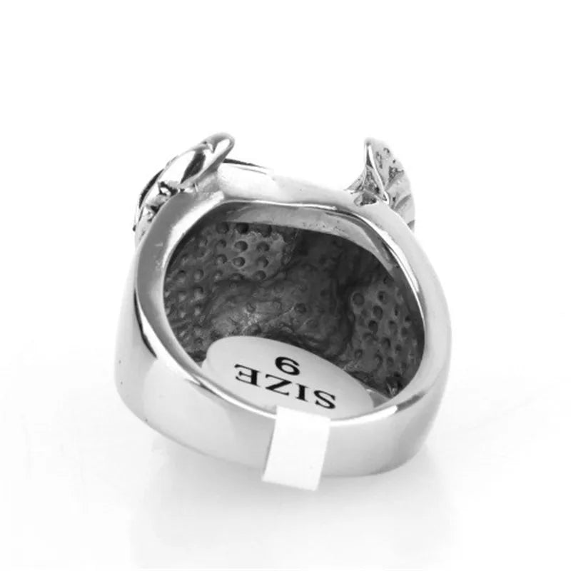 Live To Ride - Ride To Live Biker Style Eagle Ring