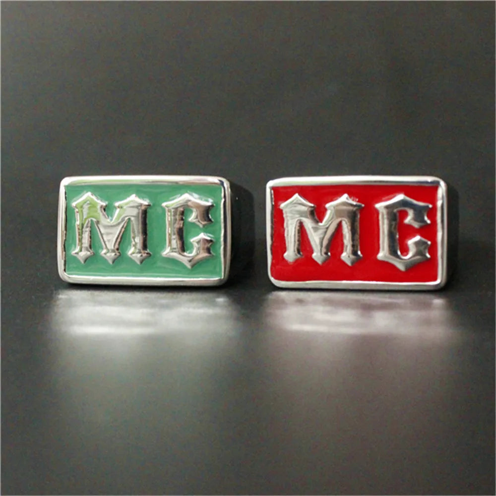Multi Color MC Biker Ring.
