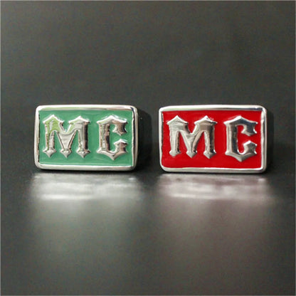 Multi Color MC Biker Ring.