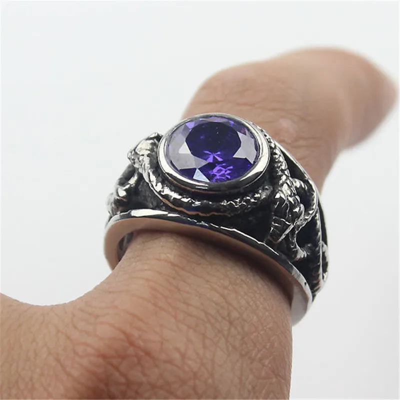 Blue Gem Snake Ring