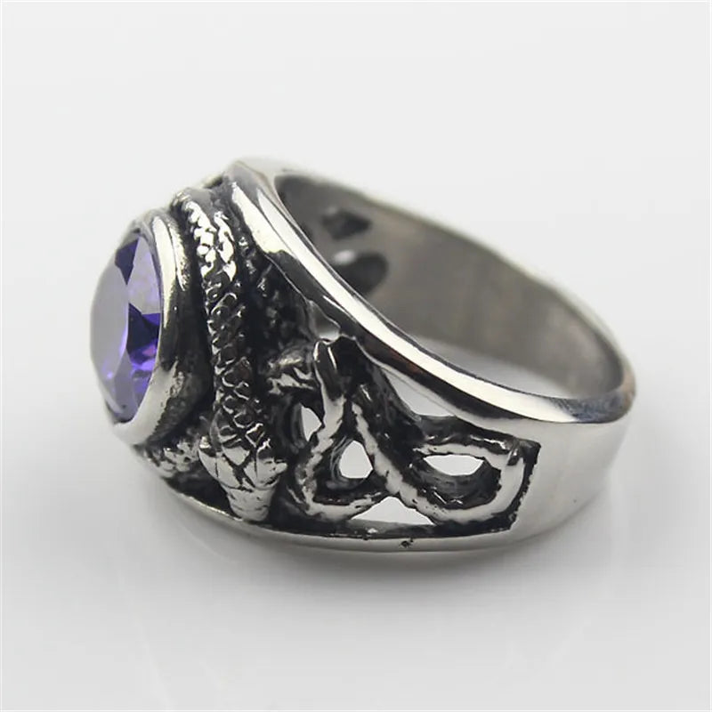 Blue Gem Snake Ring