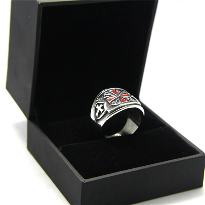 Templar Cross Biker Ring