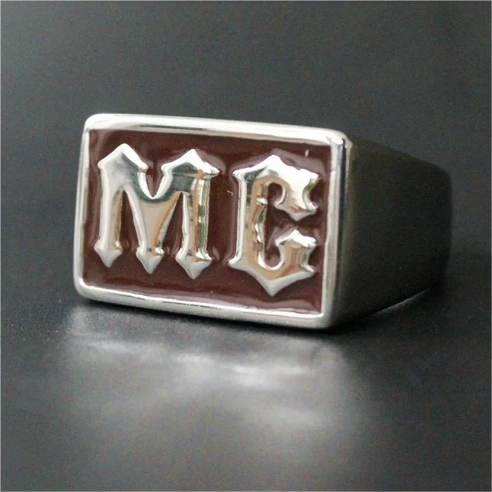 Multi Color MC Biker Ring.