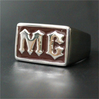 Multi Color MC Biker Ring.