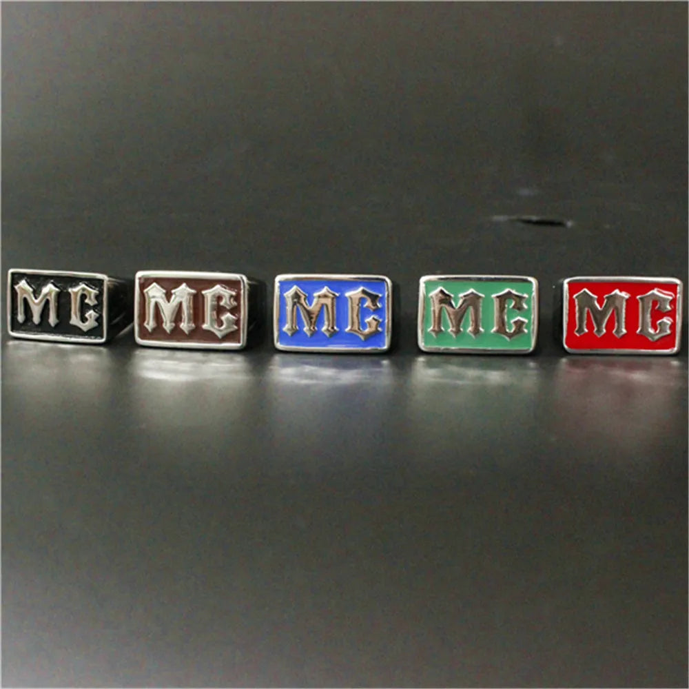 Multi Color MC Biker Ring.