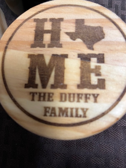 Custom Engraved Home -State Coasters with Name