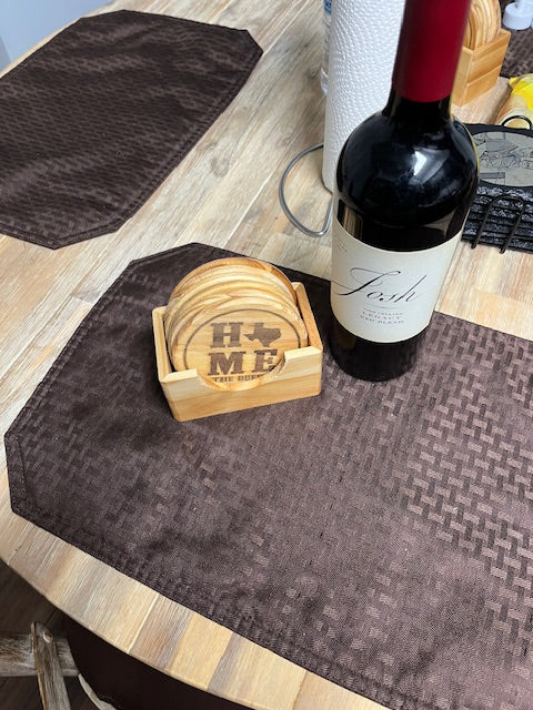 Custom Engraved Home -State Coasters with Name