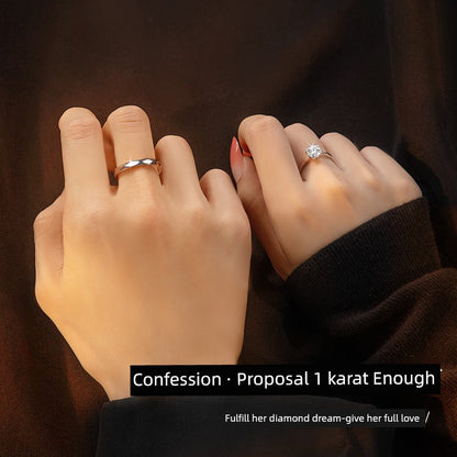 Moissanite Sterling Silver Engagement Rings