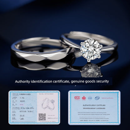 Moissanite Sterling Silver Engagement Rings