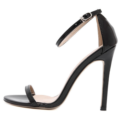 Leather High Heels Platform Sandals