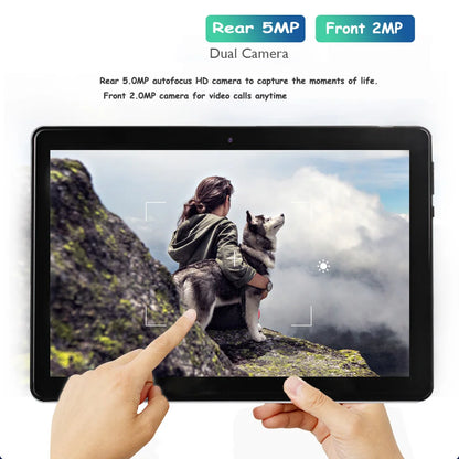 10.1" Tablet with 4GB RAM 64GB ROM Dual Sim Card for cellular calls & more.