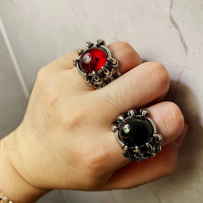 Dragon Claw Resin Gemstone Biker Ring.