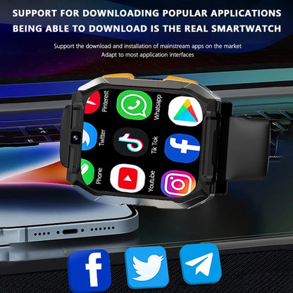 4G LTE SmartWatch with Google Youtube with WIFI GPS Position Tiktok Call 4G Net Sim Card Android Smart Watch 5MP HD Dual Camera