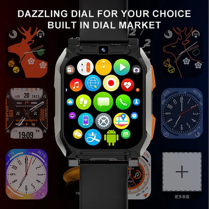 5MP HD Dual Camera Smart Watch 4G Net SIM Card Google Play Youtube NEW T3 GPS WIFI Position Tiktok Call Android 9 Smartwatch