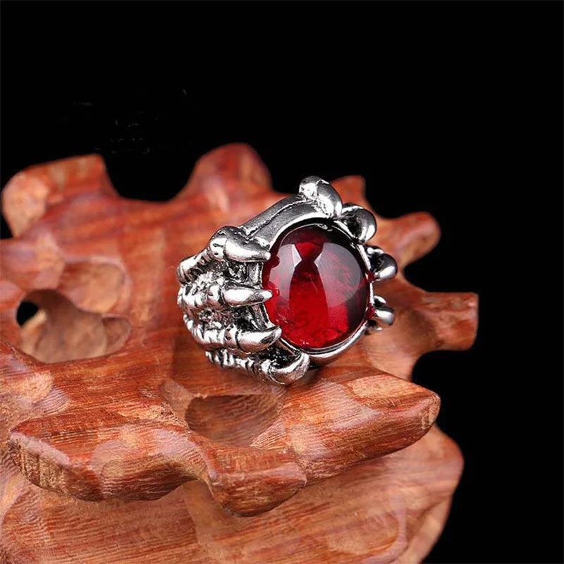 Dragon Claw Resin Gemstone Biker Ring.