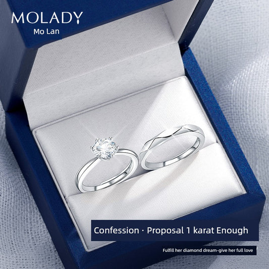 Moissanite Sterling Silver Engagement Rings