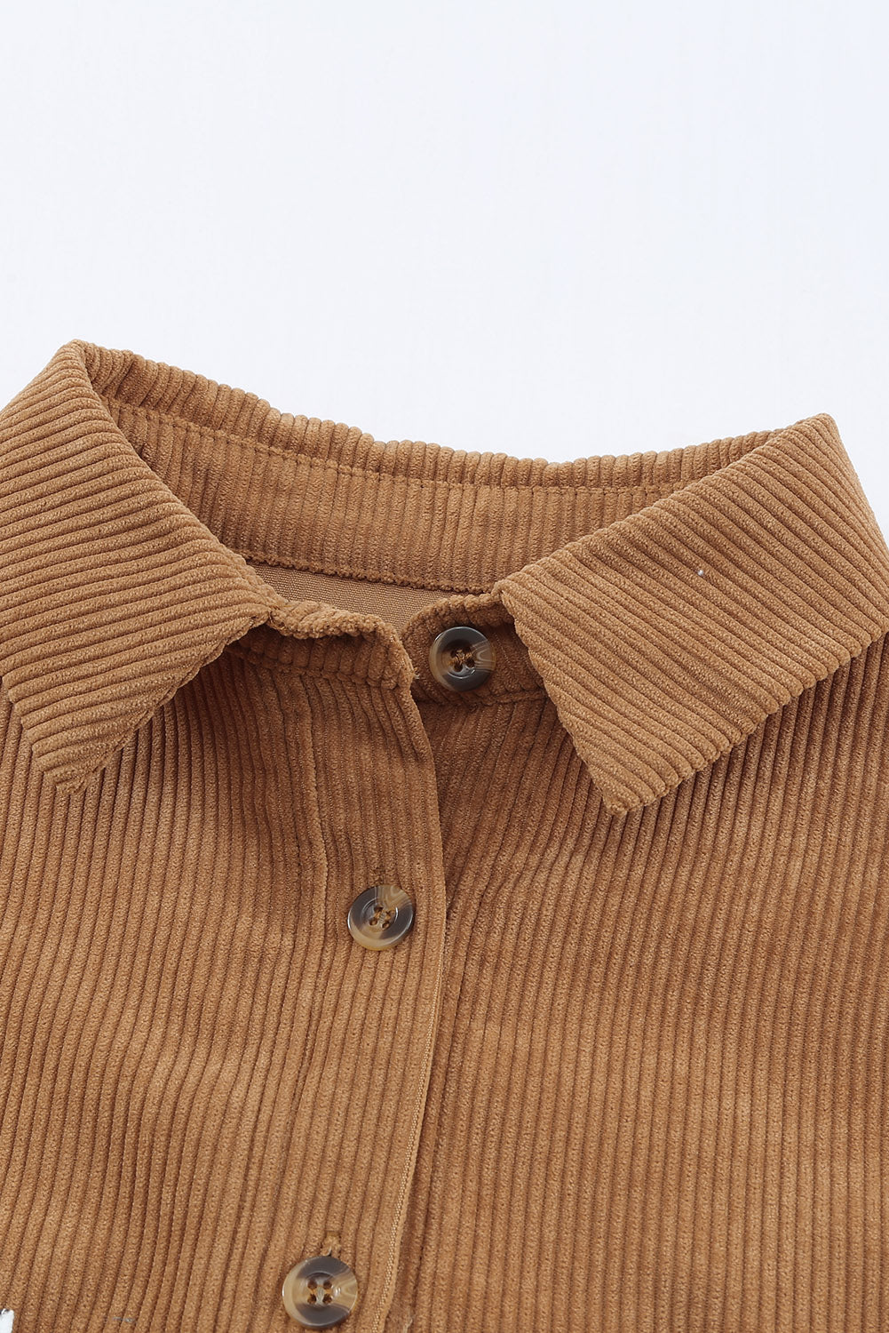 Button Up Colorblock Pocket Corduroy Jacket