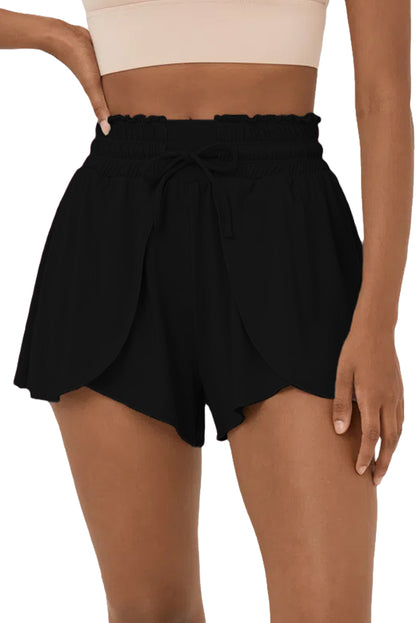 Frill High Waist Petal Wrap Swim Shorts