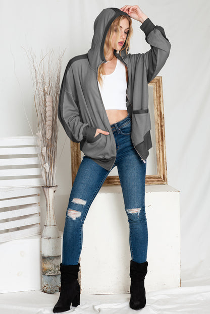 Thermal Zip Up Waffle Hoodie Jacket