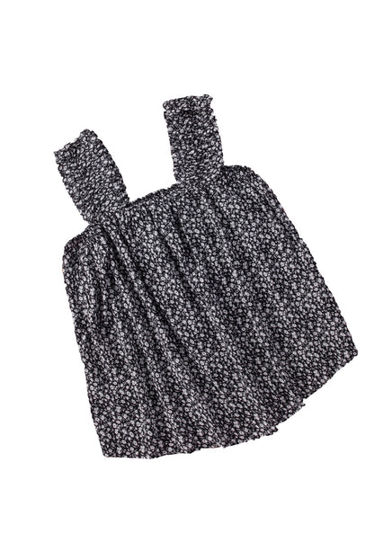 Ditsy Floral Print Ruffle Straps Flowy Boho Summer Top