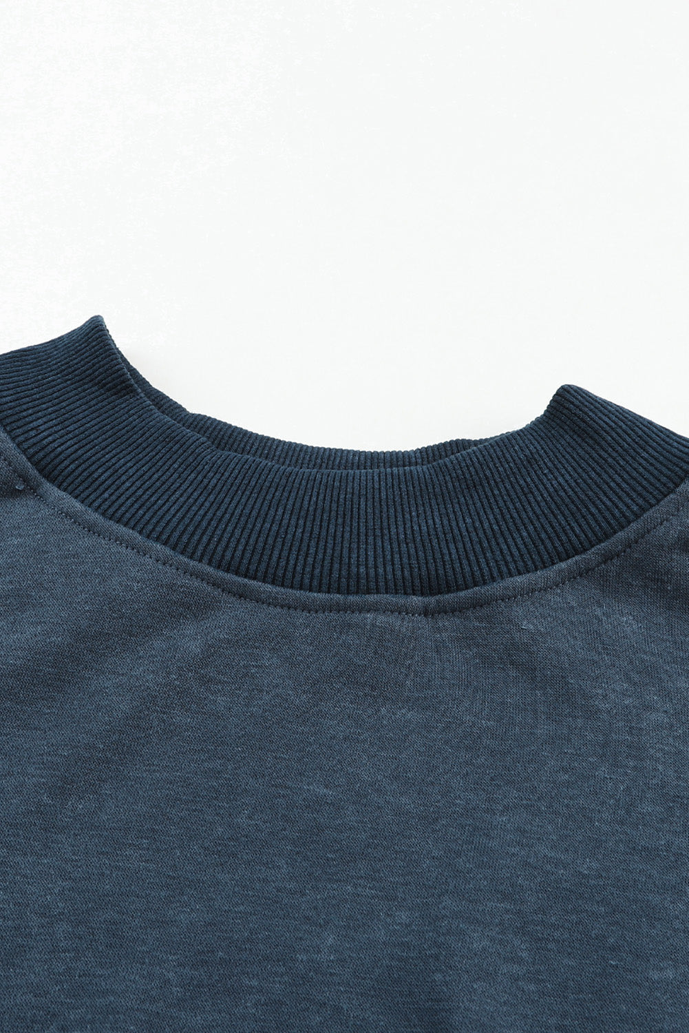 Red Drop Shoulder Crewneck Washed Pullover Sweatshirt
