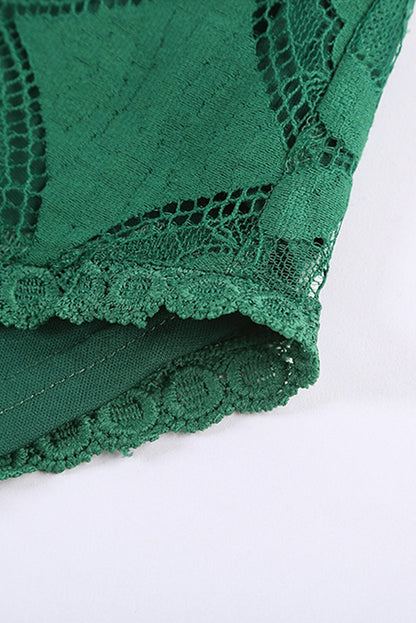 Elegant Sleeveless Flower Lace Top for Summer