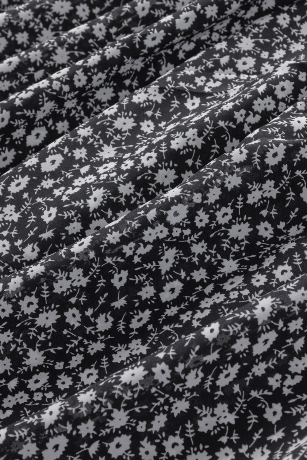 Ditsy Floral Print Ruffle Straps Flowy Boho Summer Top