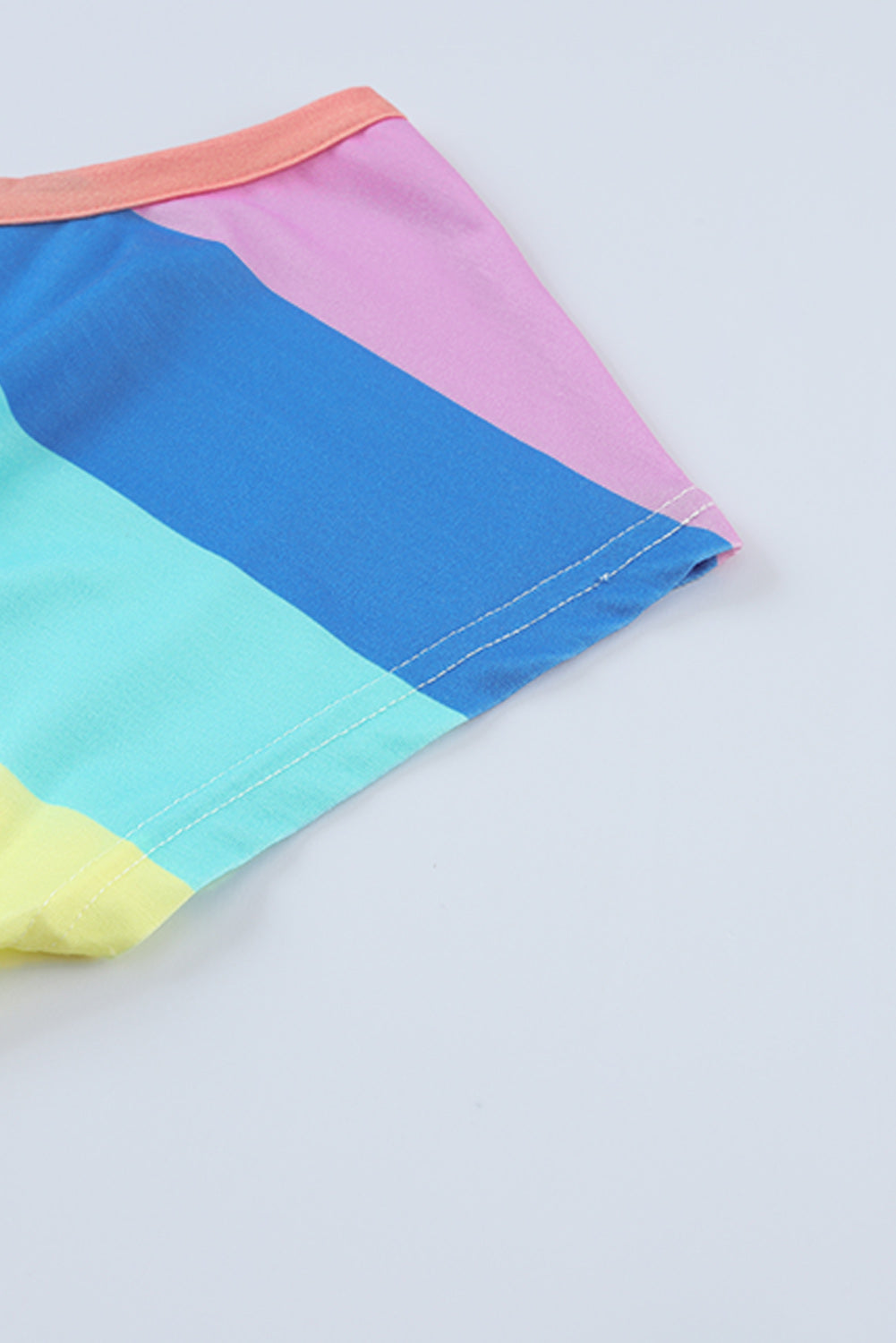 Multicolor Colorblock Striped Casual Tank Top