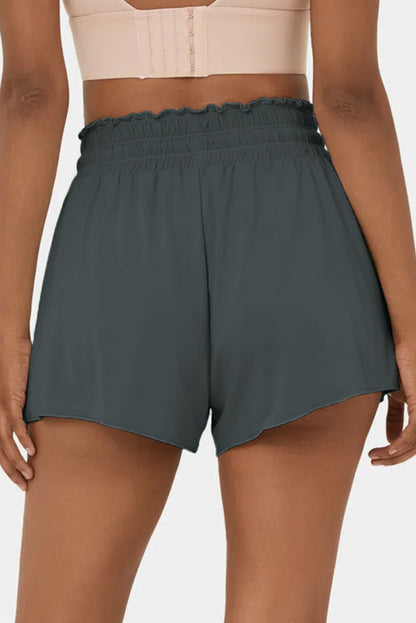 Frill High Waist Petal Wrap Swim Shorts
