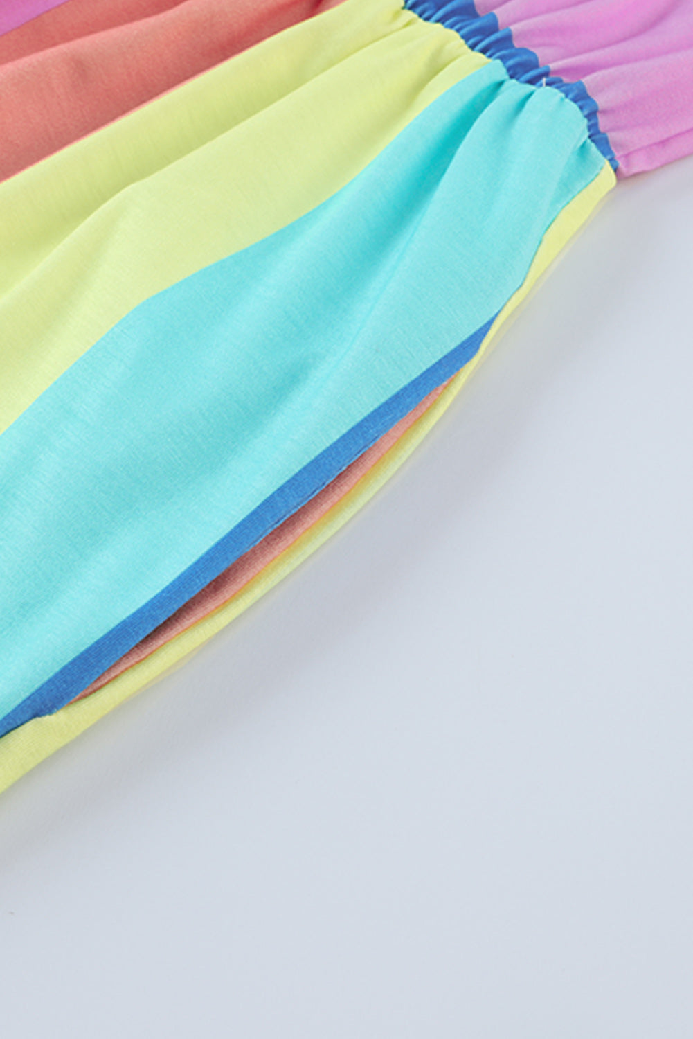Multicolor Colorblock Striped Casual Tank Top