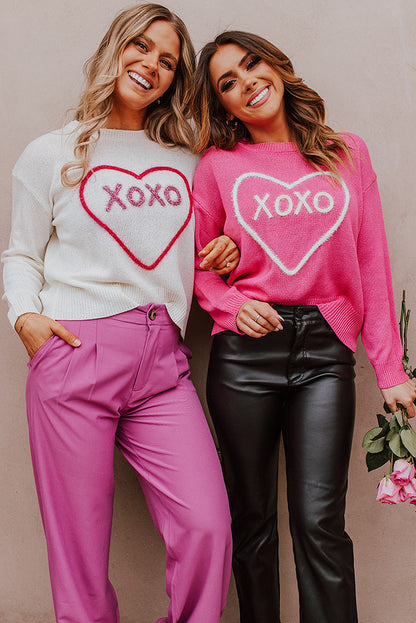 Heart XOXO Casual Knitted Sweater